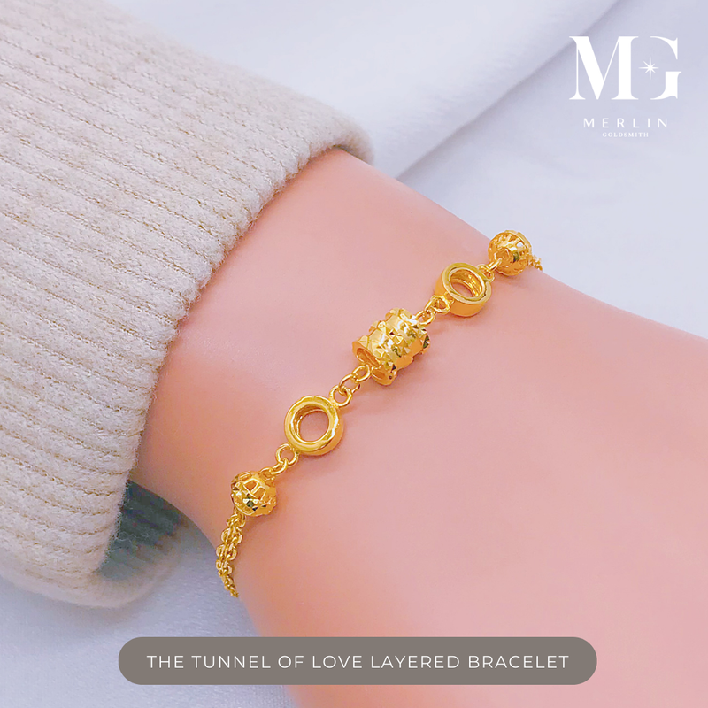 916 Gold The Tunnel Of Love Layered Bracelet