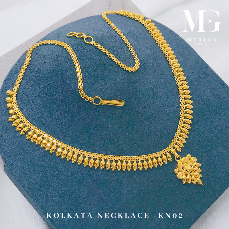 916 Gold Kolkata Necklace - KN02