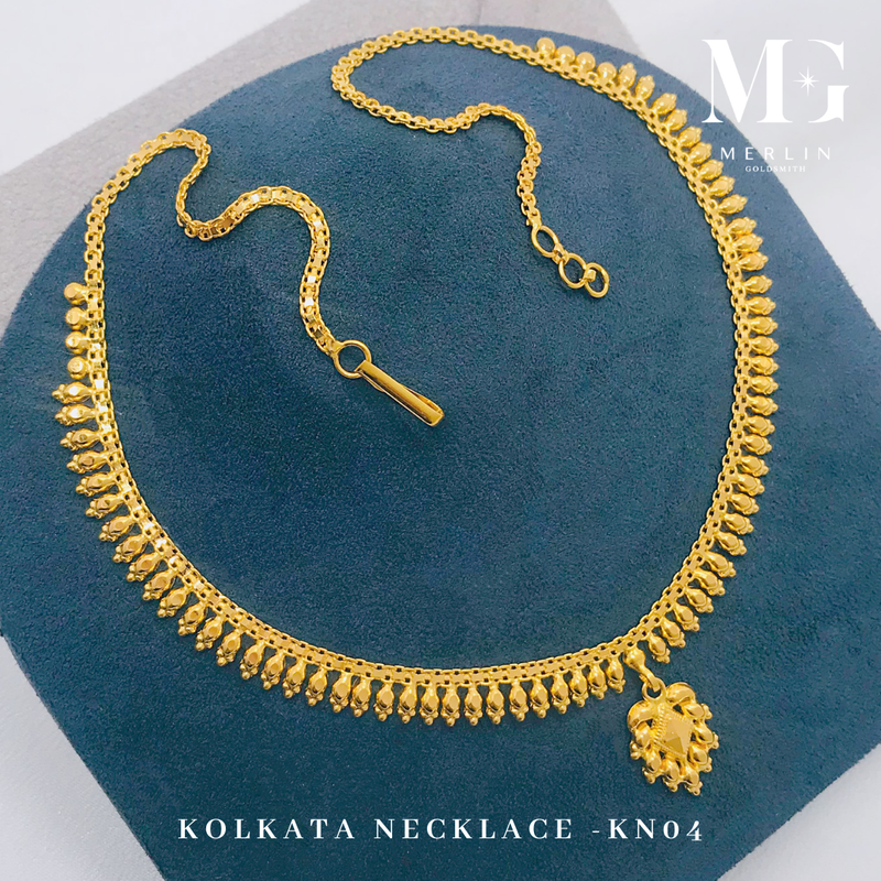 916 Gold Kolkata Necklace - KN04