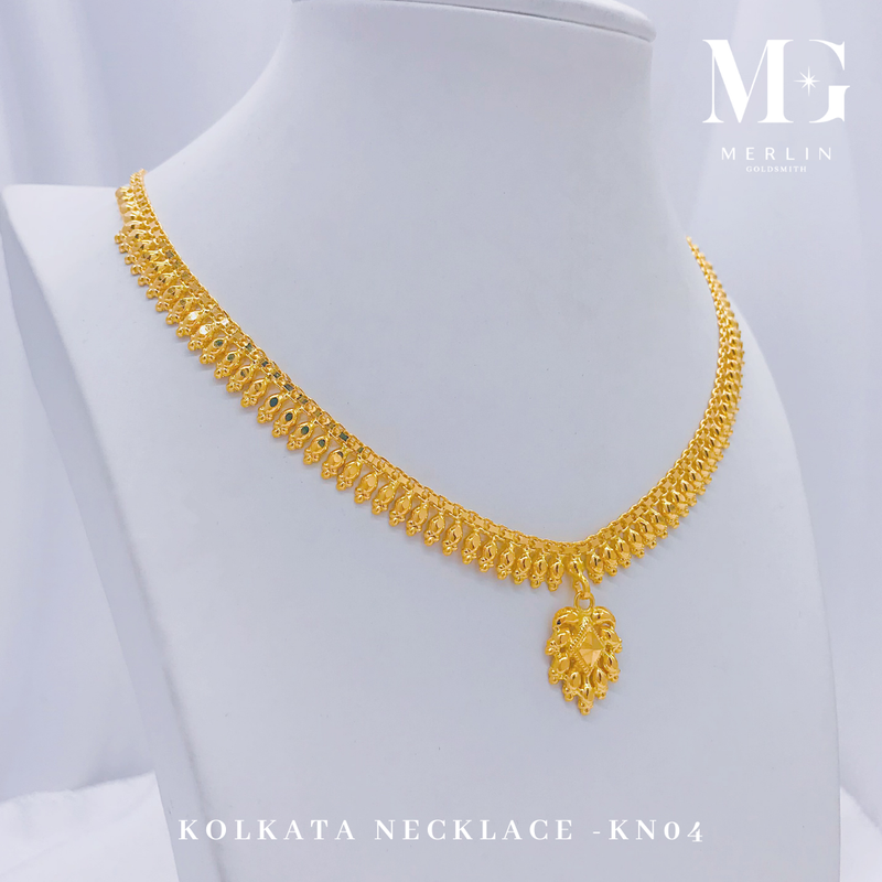 916 Gold Kolkata Necklace - KN04