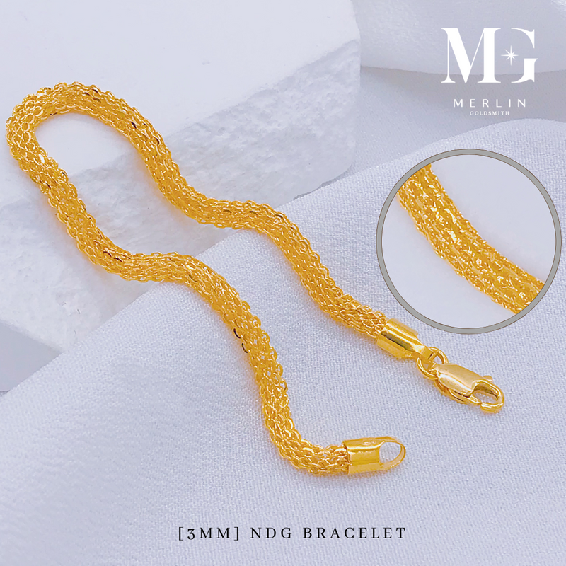 916 Gold NDG Bracelet (Width: 3mm)