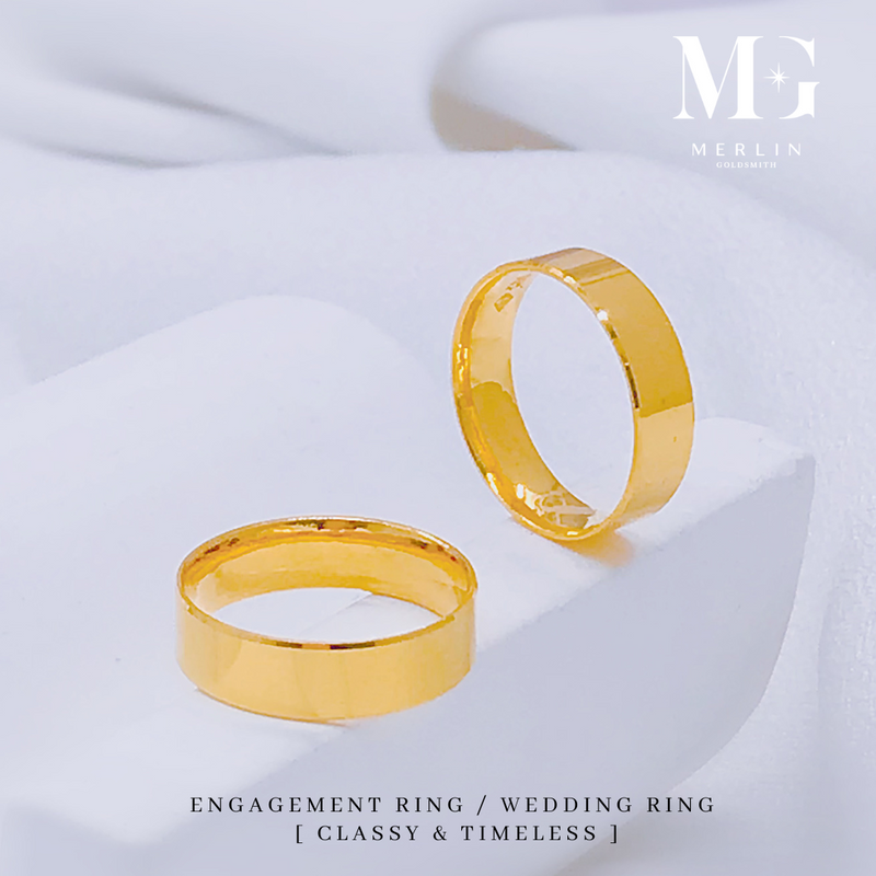 916 Gold Engagement Ring / Wedding Ring [Classy & Timeless]
