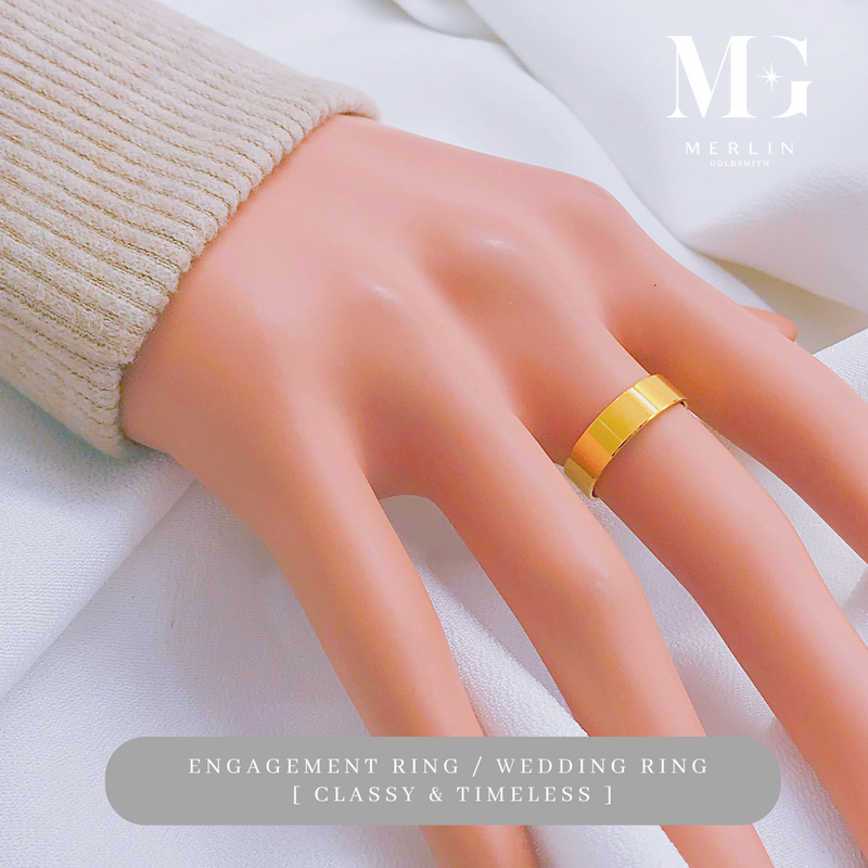 916 Gold Engagement Ring / Wedding Ring [Classy & Timeless]