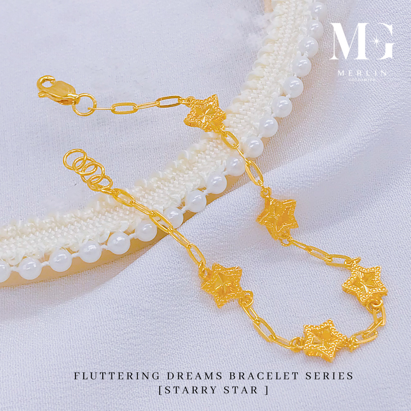 916 Gold Fluttering Dreams Bracelet Series - Starry Star