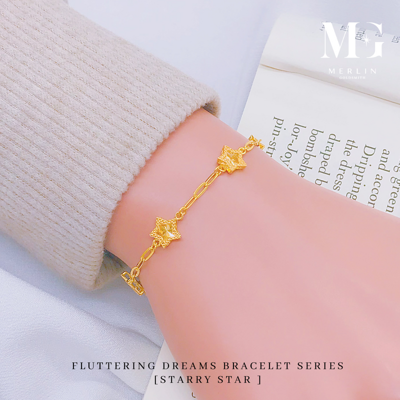 916 Gold Fluttering Dreams Bracelet Series - Starry Star