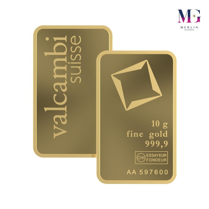 999.9 Pure Investment Gold 10 Gram VALCAMBI Gold Bar