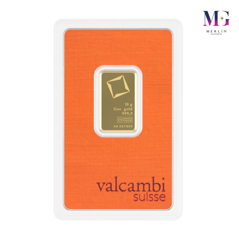 999.9 Pure Investment Gold 10 Gram VALCAMBI Gold Bar