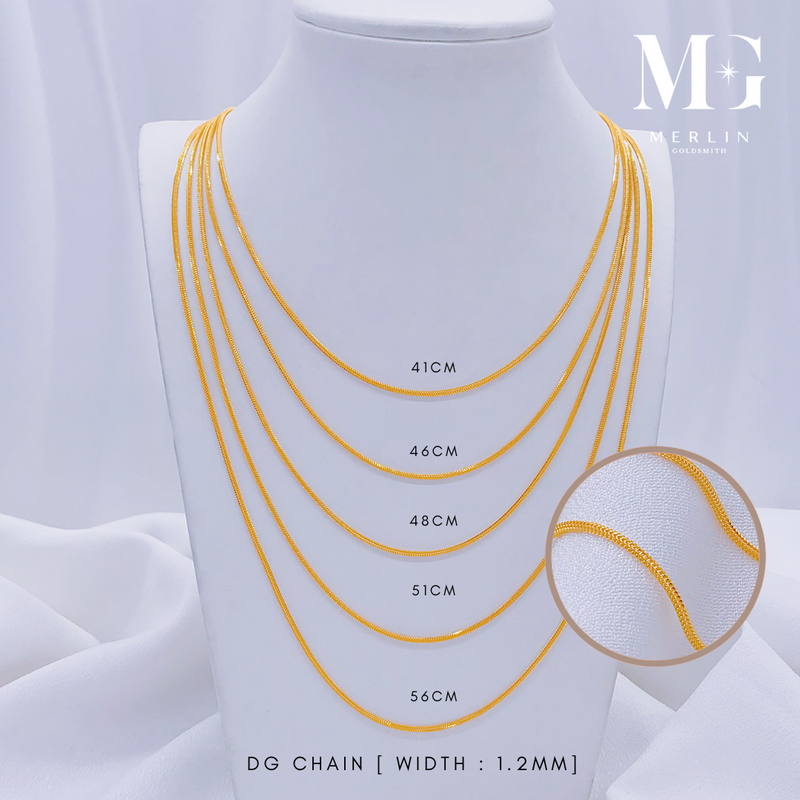 916 Gold DG Chain (Width: 1.2mm)