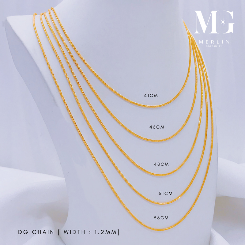 916 Gold DG Chain (Width: 1.2mm)