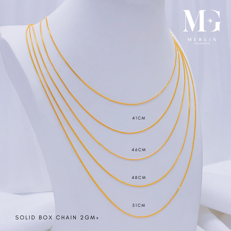 916 Gold Solid Box Chain (SBC 2GM+)
