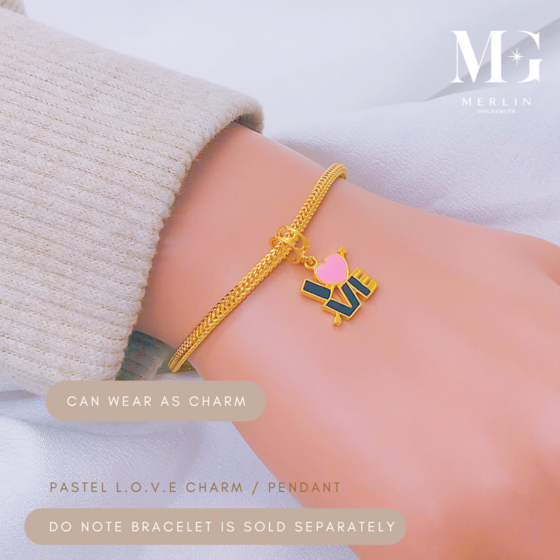 916 Gold Pastel L.O.V.E Charm / Pendant
