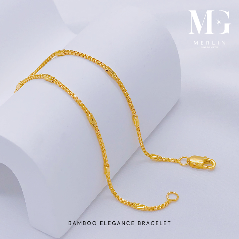916 Gold Bamboo Elegance Bracelet 916 Gold Bamboo Elegance Bracelet