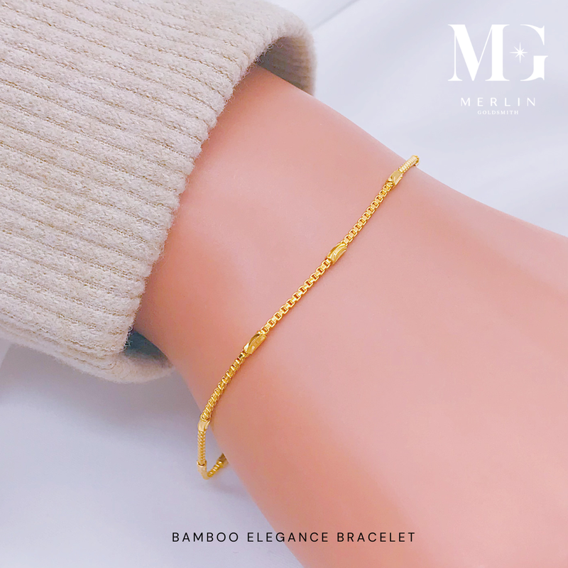 916 Gold Bamboo Elegance Bracelet 916 Gold Bamboo Elegance Bracelet