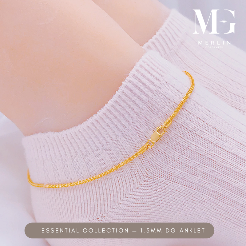 916 Gold Essential Collection - 1.5mm DG Anklet