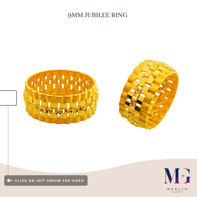 916 Gold 9MM Jubilee Ring