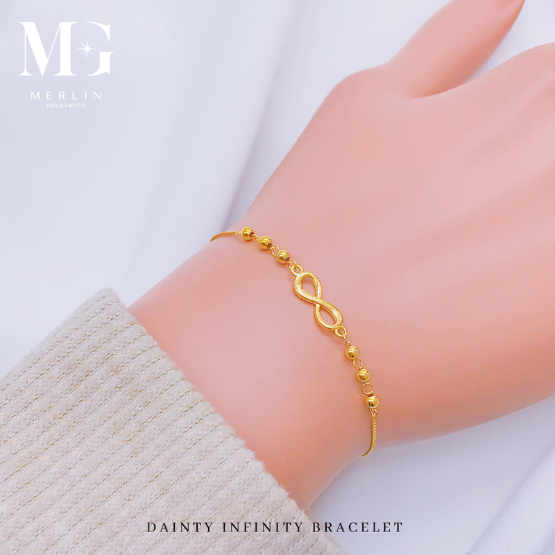 916 Gold Dainty Infinity Bracelet