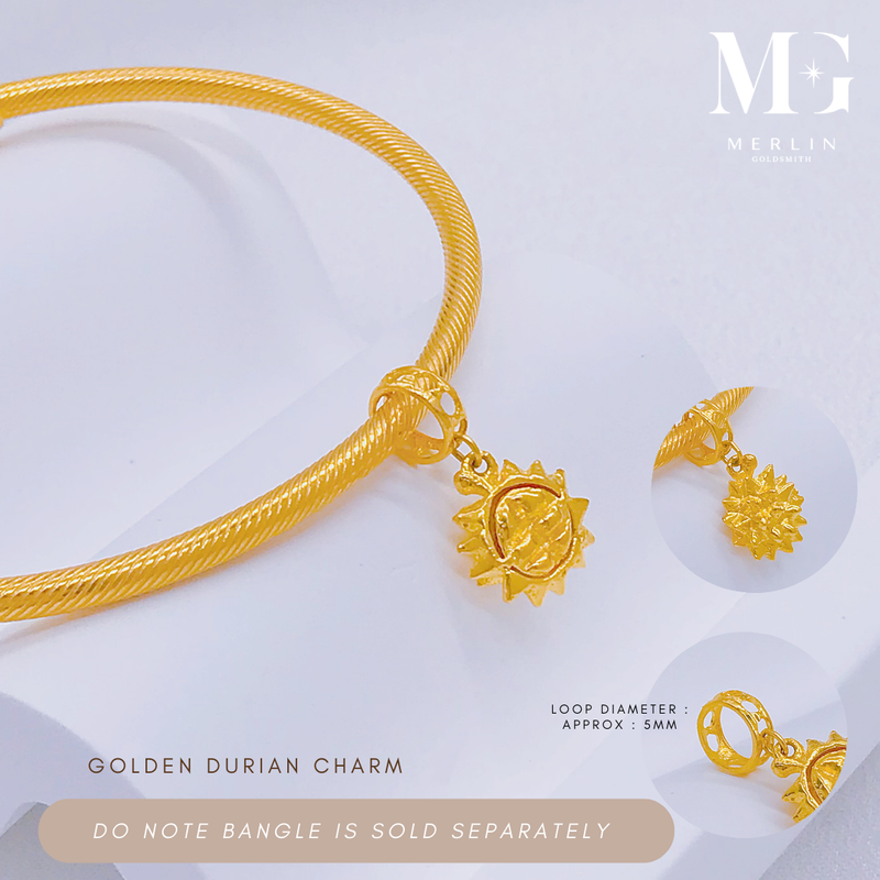 916 Gold Golden Durian Charm / Pendant