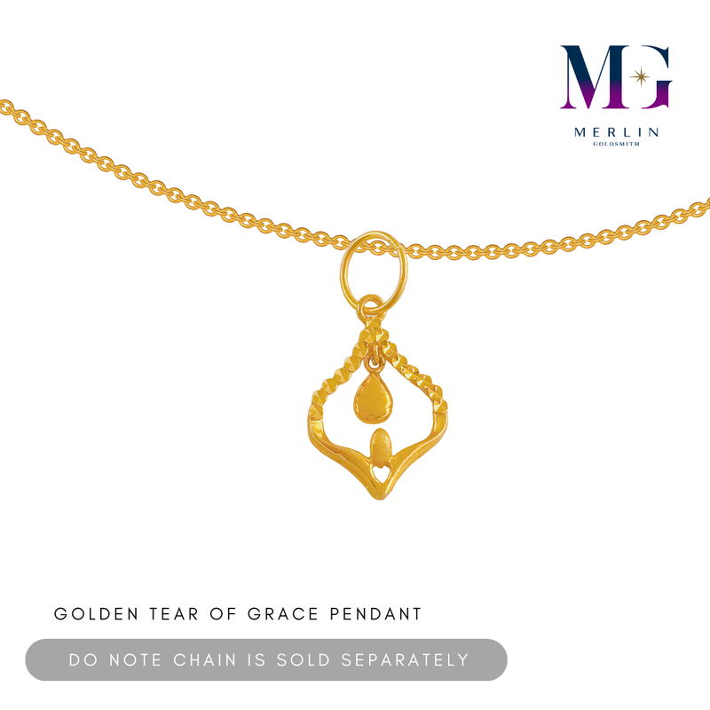 916 Gold Golden Tear of Grace