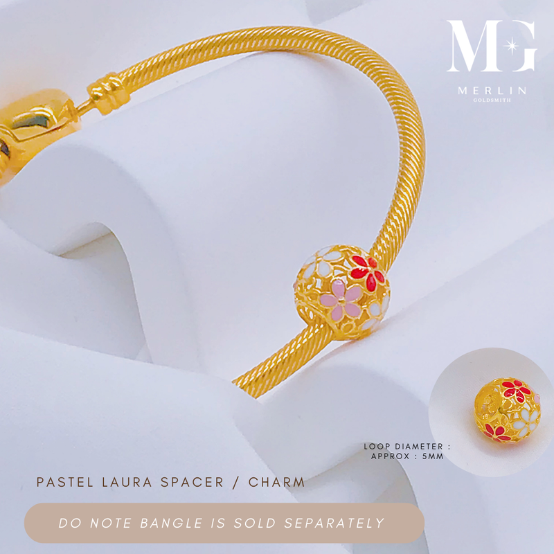 916 Gold Pastel Laura Spacer / Charm