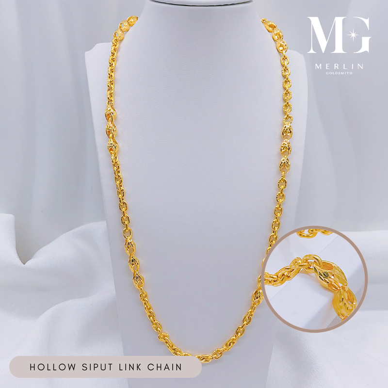 916 Gold Hollow Siput Link Chain
