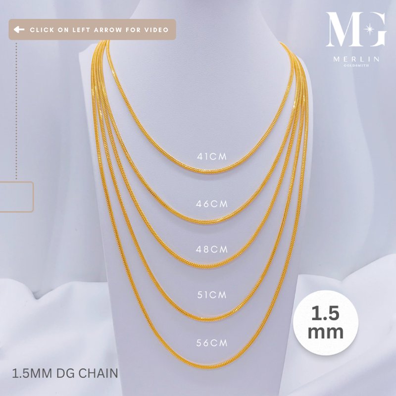 916 Gold (1.5mm) DG Chain