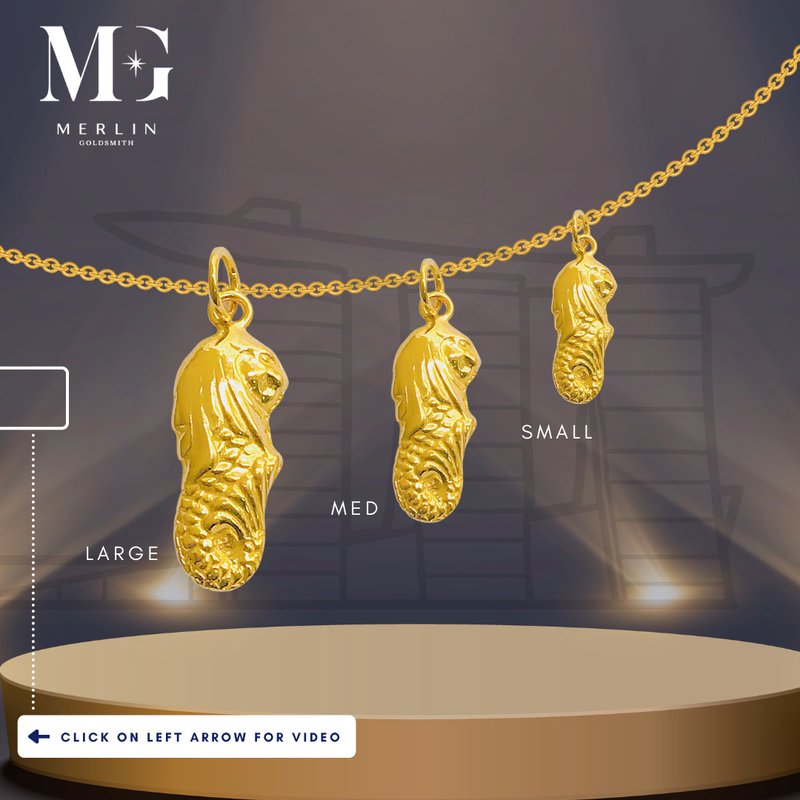 916 Gold 3D Merlion Pendant