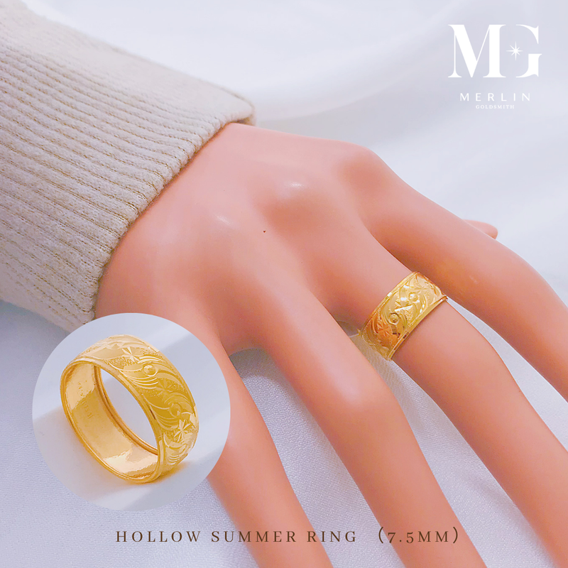 916 Gold (7.5mm) Hollow Summer Ring