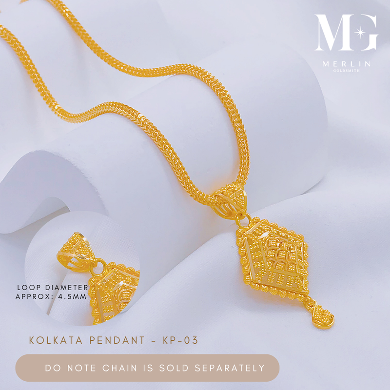 916 Gold Kolkata Pendant (KP-03)