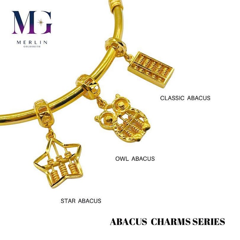 916 Gold Abacus Series Charms