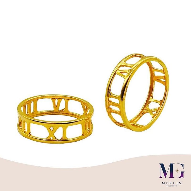 916 Gold Roman Numeral Ring