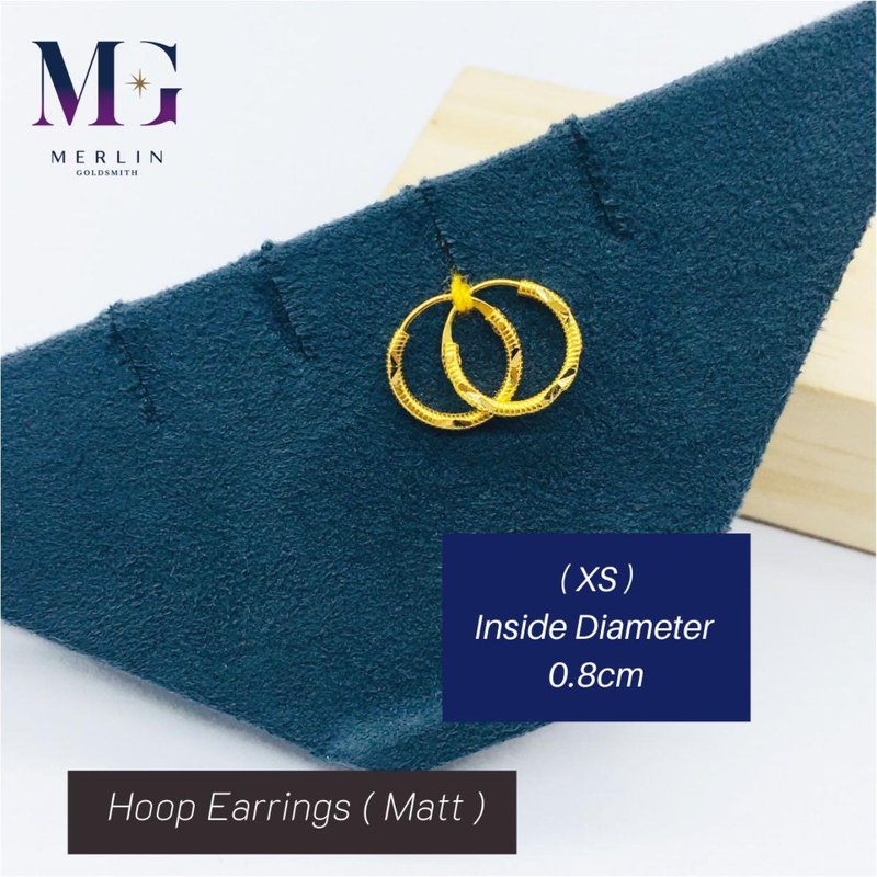 916 Gold Hoop Earring (Matte) 
