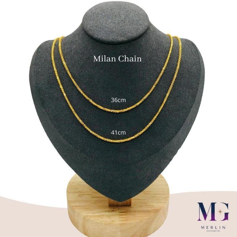 916 Gold Milan Chain (Suitable for Newborn - 8 Years Old)