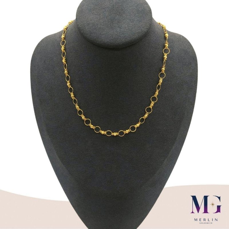 916 Gold Fancy Circle Link Necklace