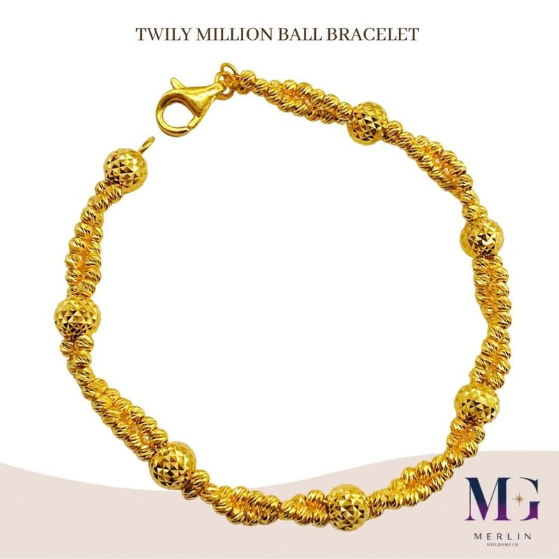 916 Gold Twily Million Ball Bracelet