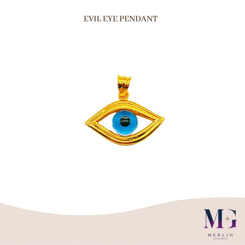 916 Gold Evil Eye Pendant