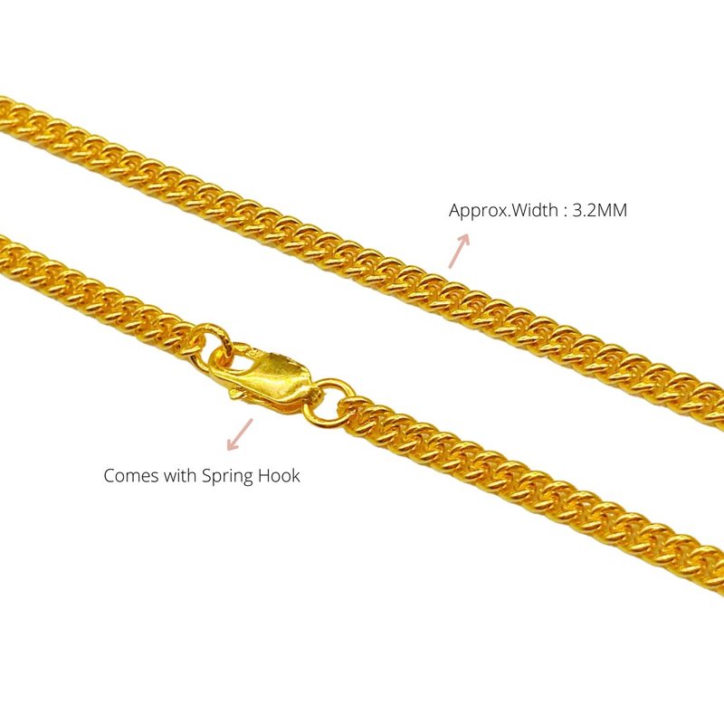 916 Gold 3.2mm Fishbone Chain