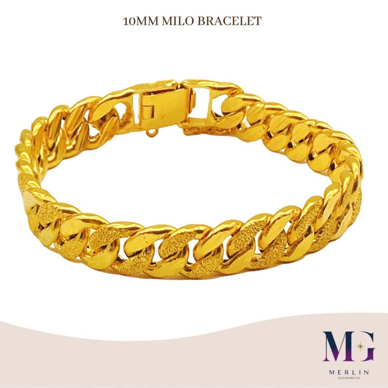 916 Gold 10mm Milo Bracelet