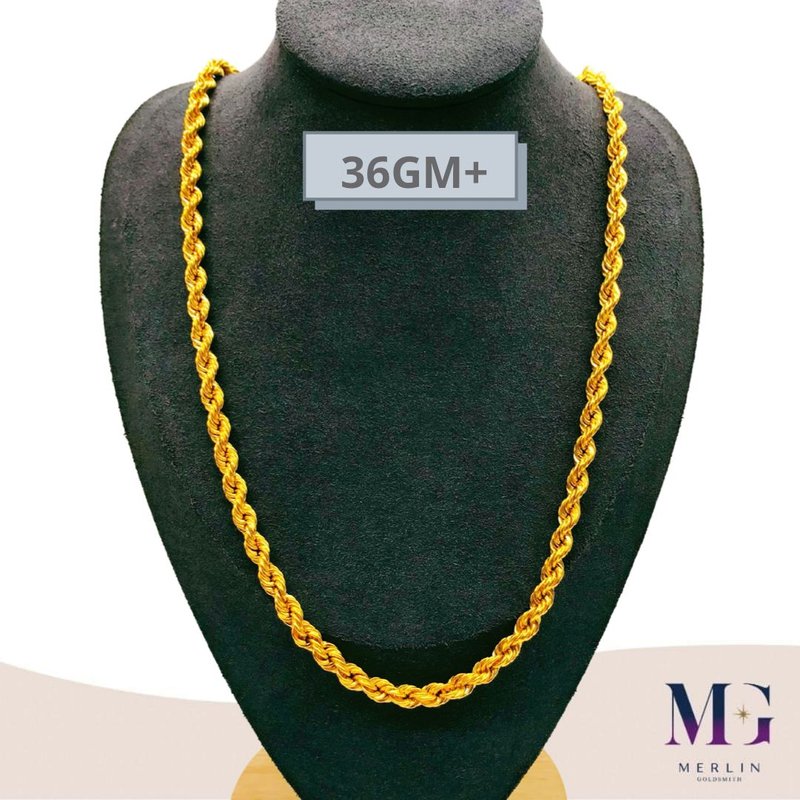 916 Gold Hollow Rope Chain (HRC-36GM+)