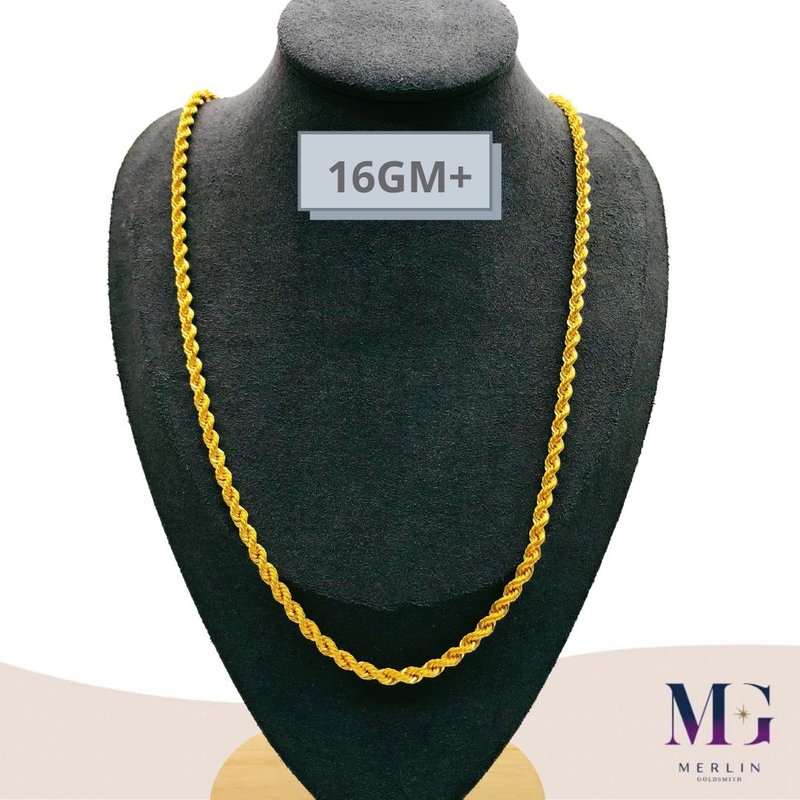 916 Gold Hollow Rope Chain (HRC-16GM+)