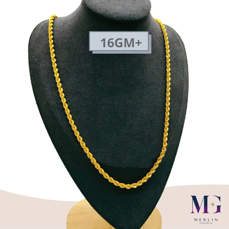 916 Gold Hollow Rope Chain (HRC-16GM+)