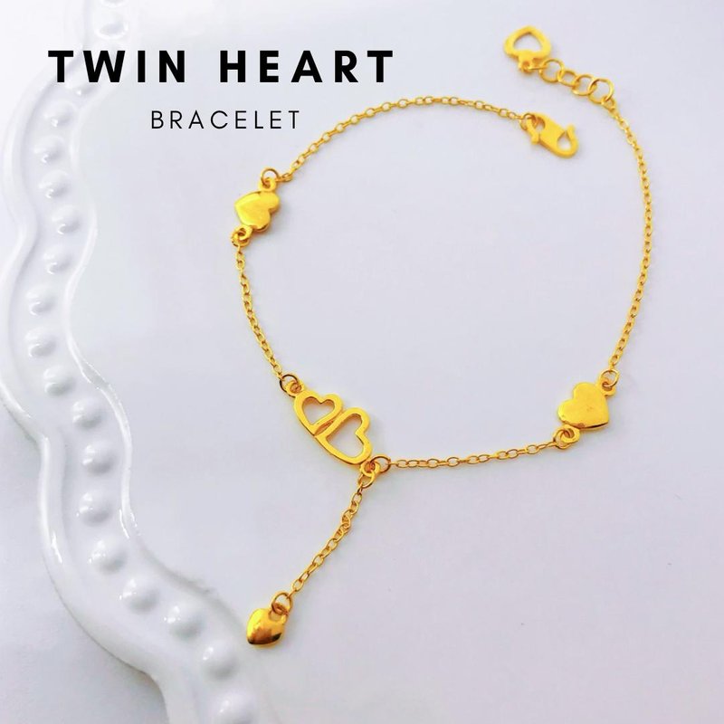 916 Gold Twin Love Bracelet