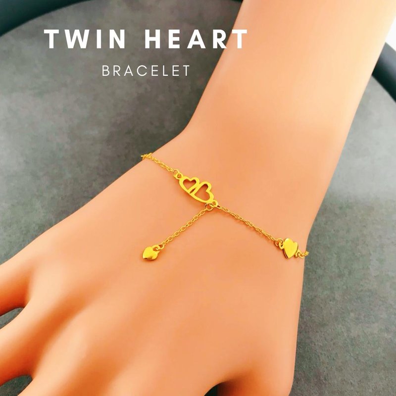 916 Gold Twin Love Bracelet