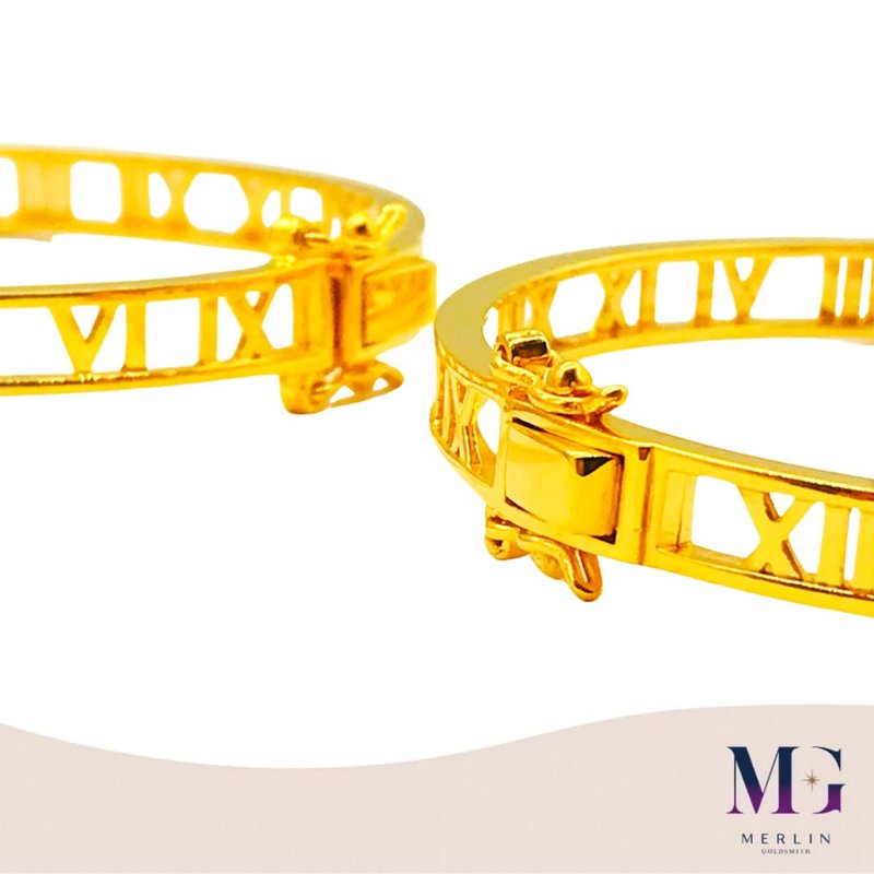 Embrace the timeless elegance of our 916 Gold Roman Links Bracelet