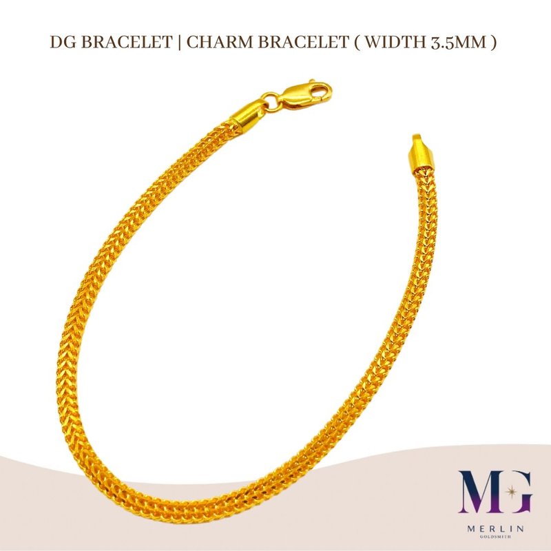 916 Gold 3.5mm DG Bracelet | Charm Bracelet