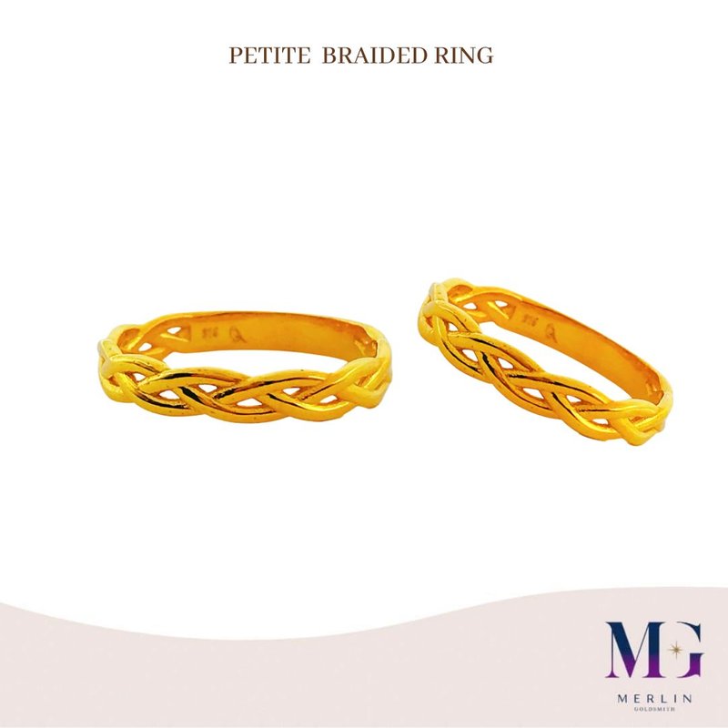 916 Gold Petite Braided Ring