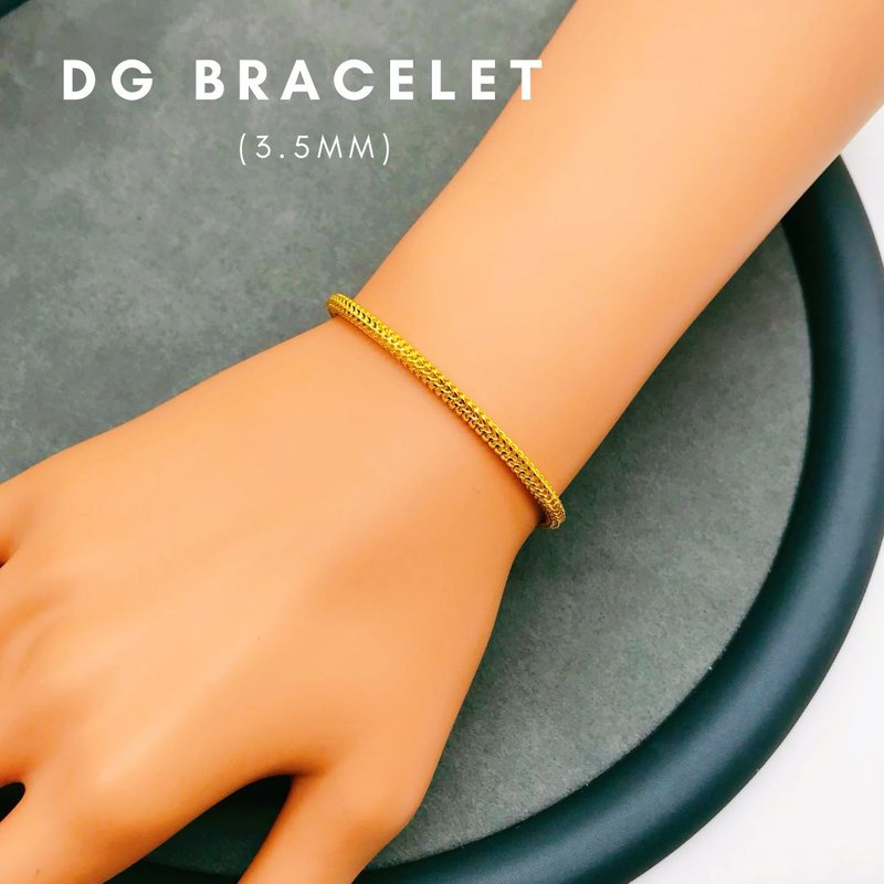 916 Gold 3.5mm DG Bracelet | Charm Bracelet