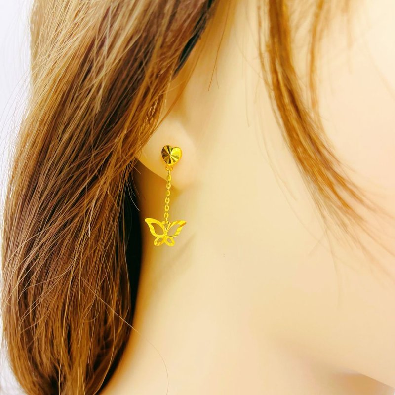 916 Gold Julia Dangling Stud Earrings