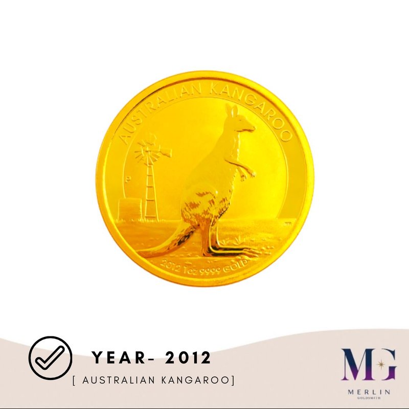 999.9 Pure Investment Gold [1 Troy Ounce -31.10gm] Elizabeth II / Australian Kangaroo -Year 2012 Gold Coin 