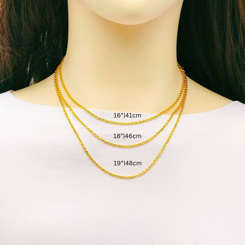916 Gold Hollow Cable Chain [Wan Zi] 