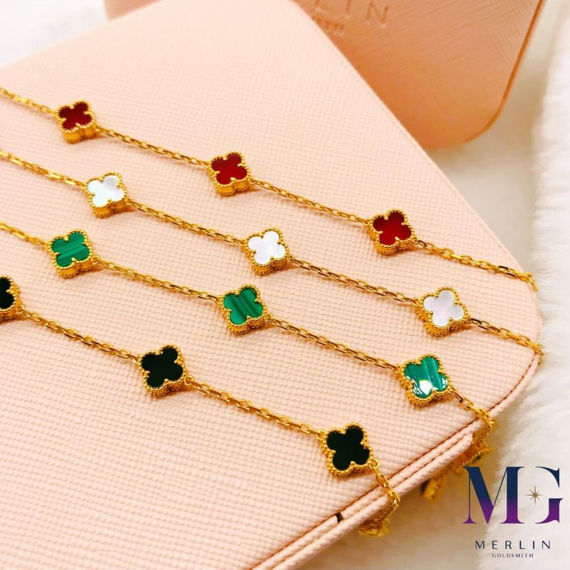 916 Gold Small Clover Bracelet